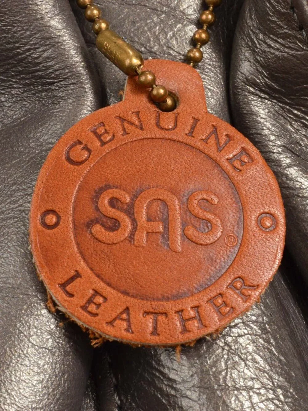 SAS Vintage Metallic Leather Hobo Shoulder Bag